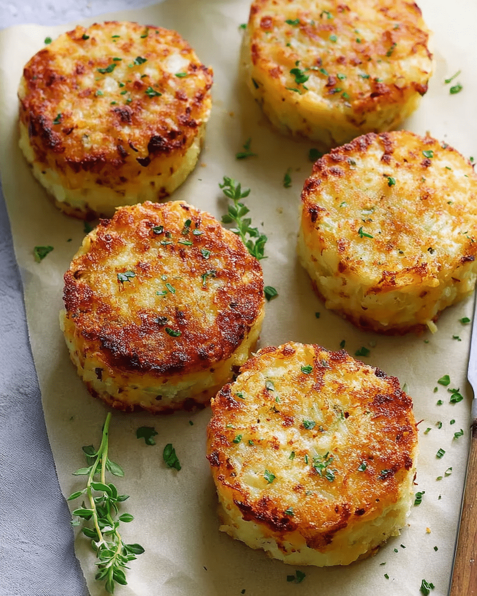 Oven Baked Mashed Potato Cakes