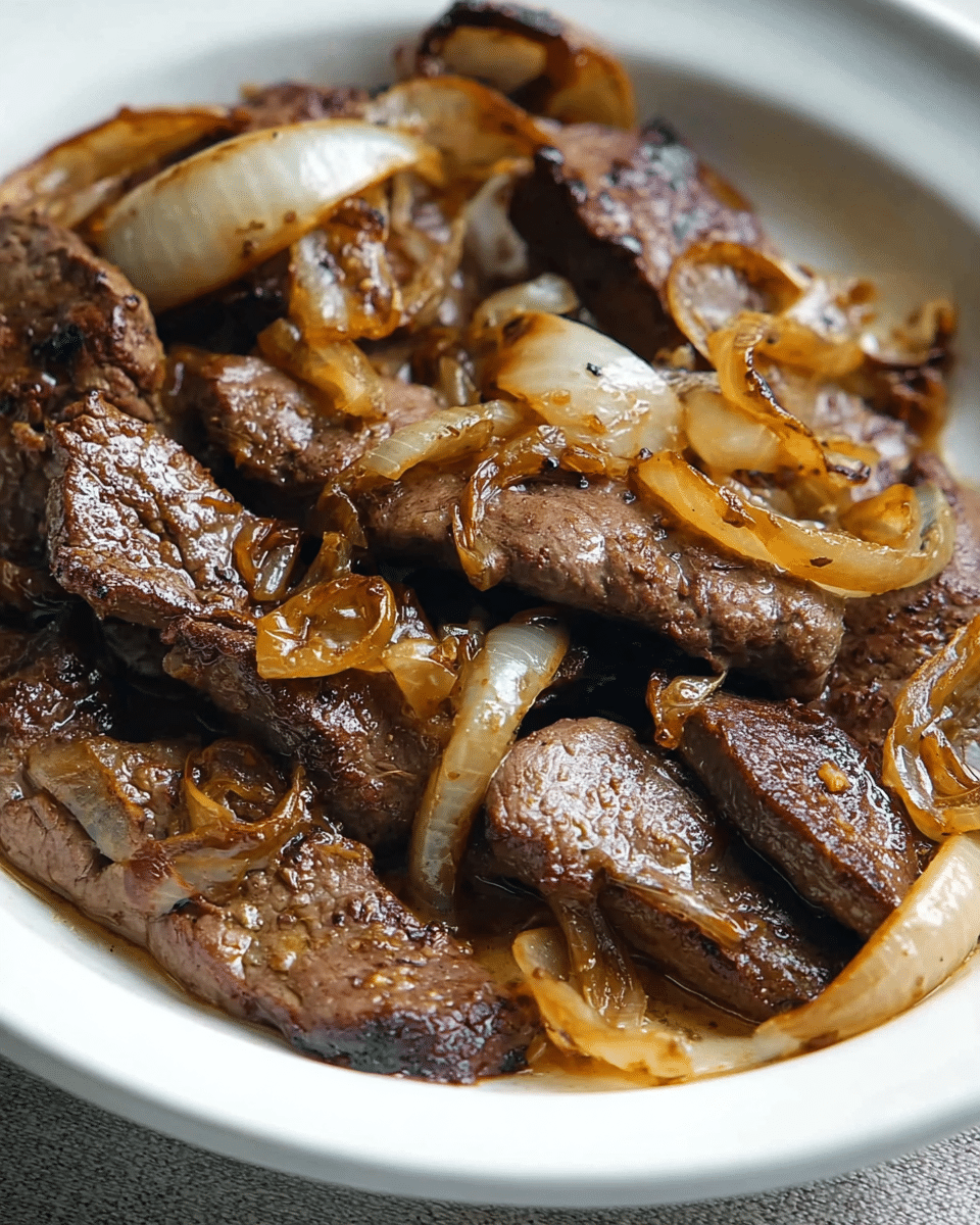 Beef Liver with Sauteed Onions
