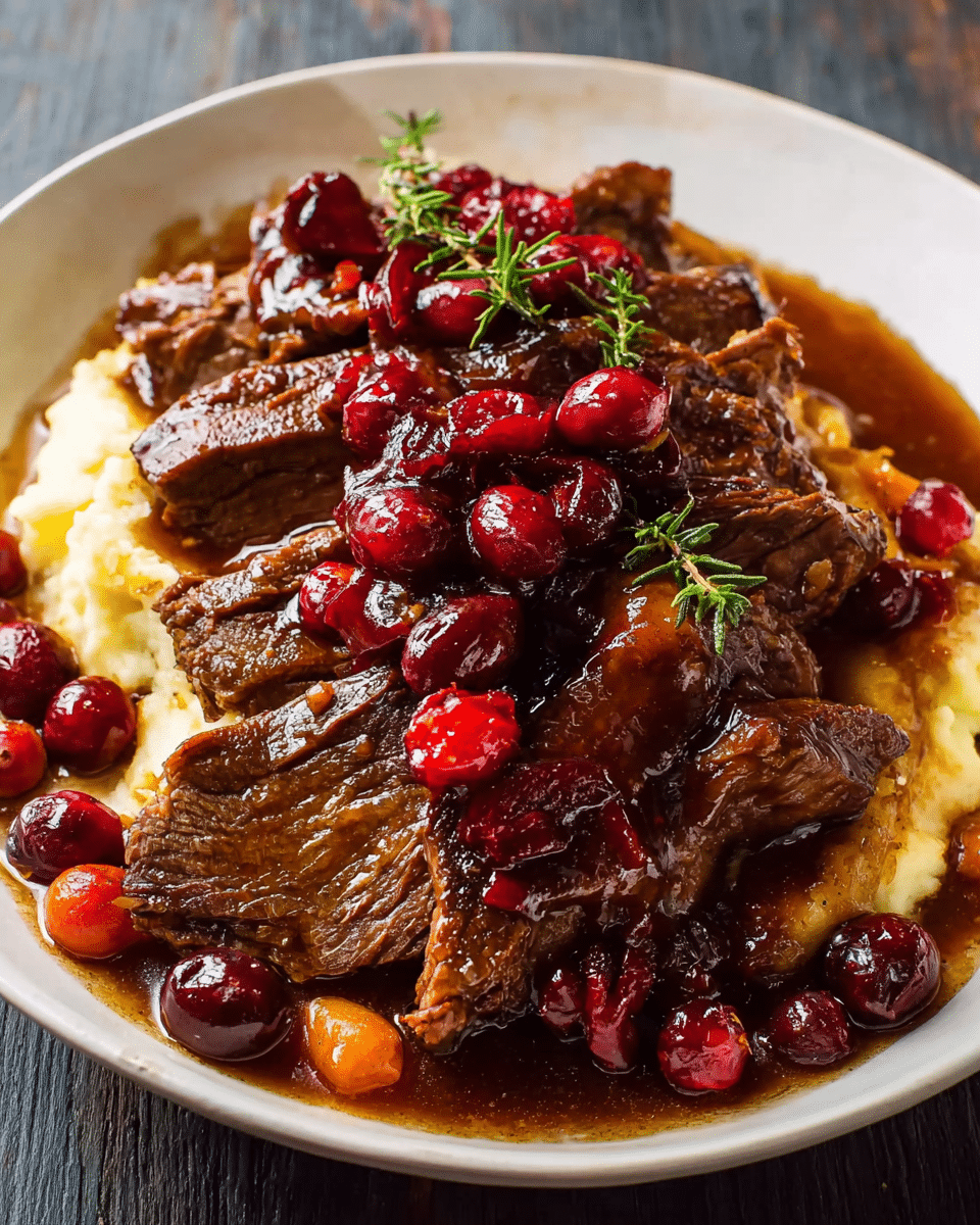 Cranberry Balsamic Roast Beef