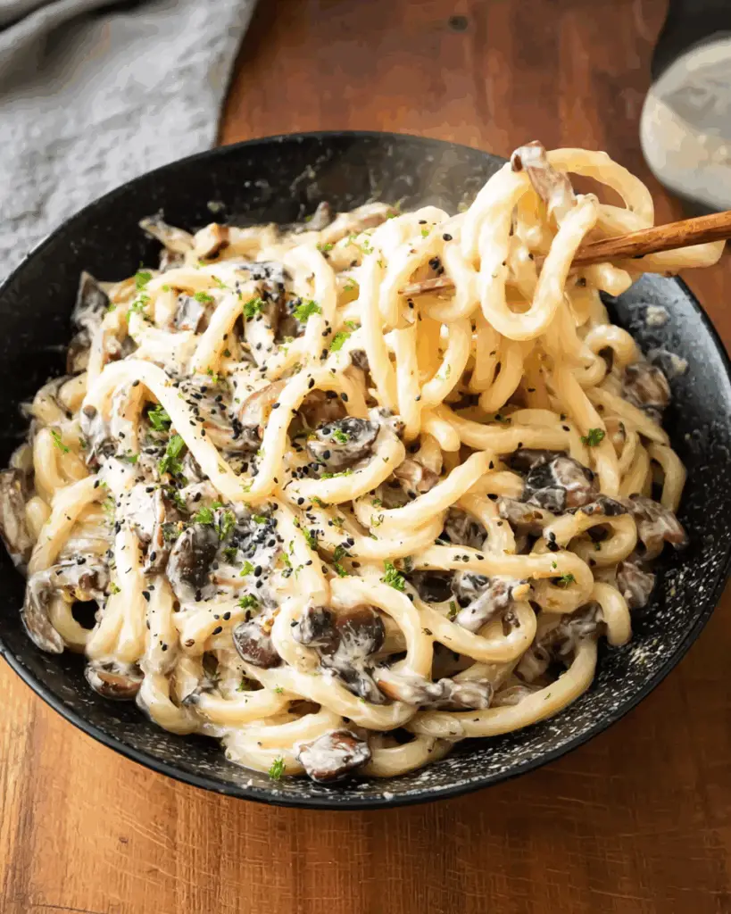 Creamy Miso Mushroom Udon