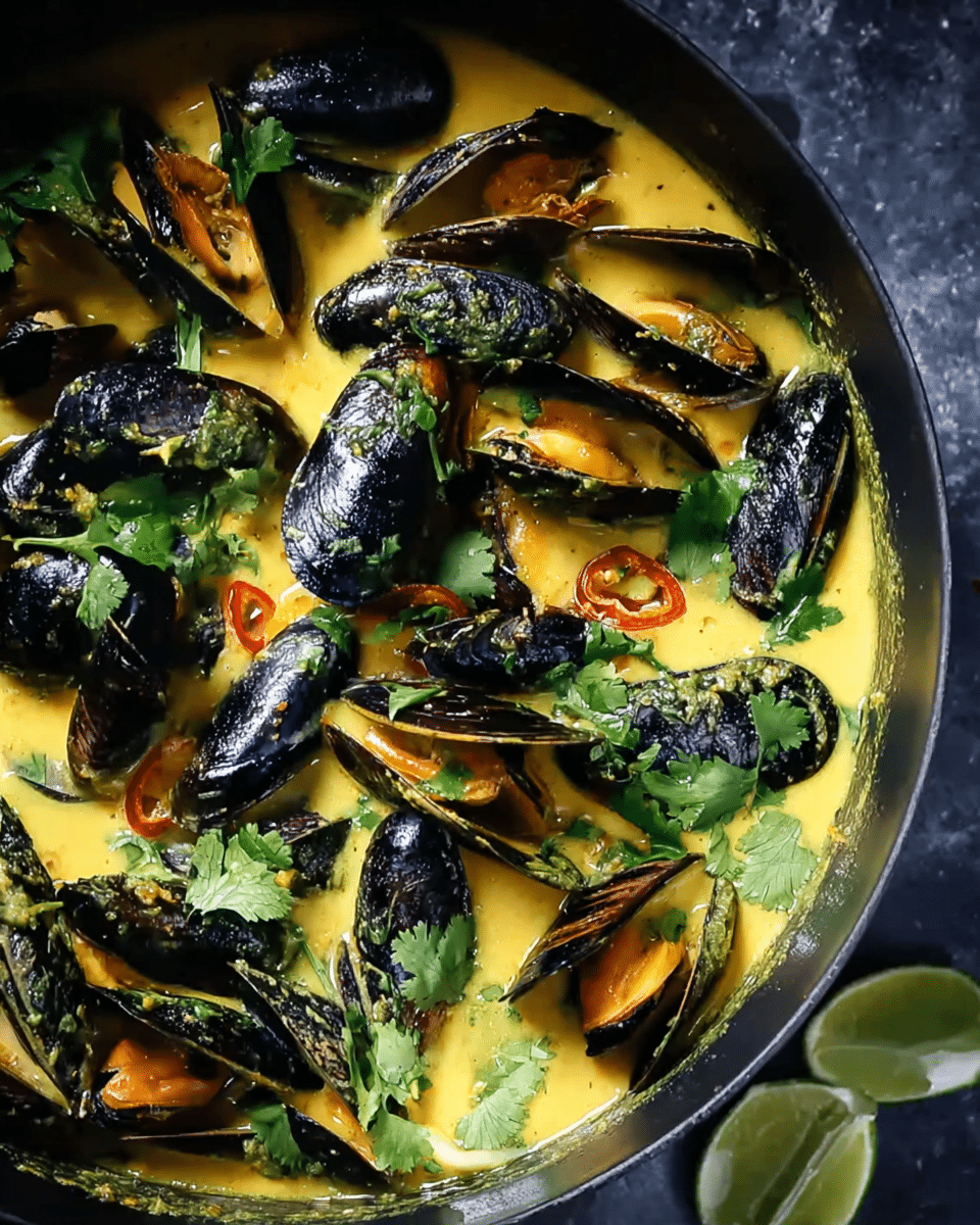 Curried Coconut Mussels