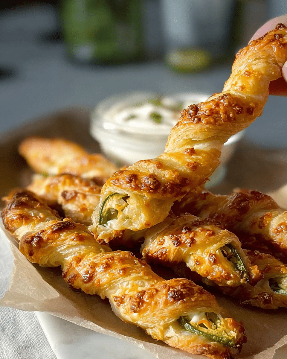 Jalapeño Popper Puff Pastry Twists