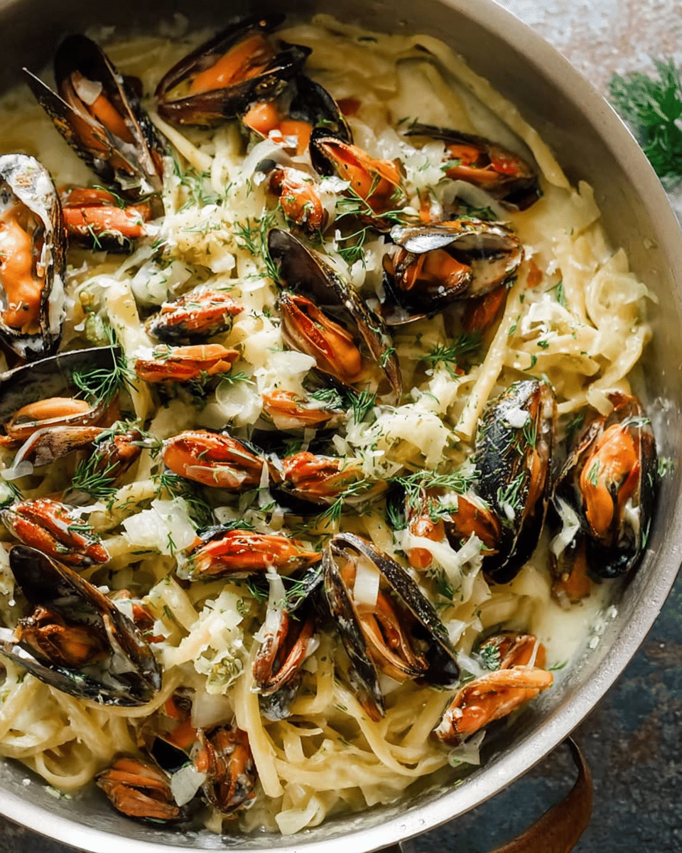 Mussels Pasta With Garlic And Fennel