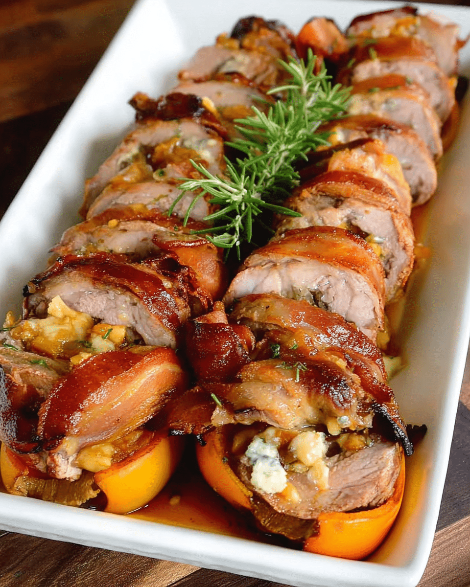 Persimmon Prosciutto Pork Tenderloin