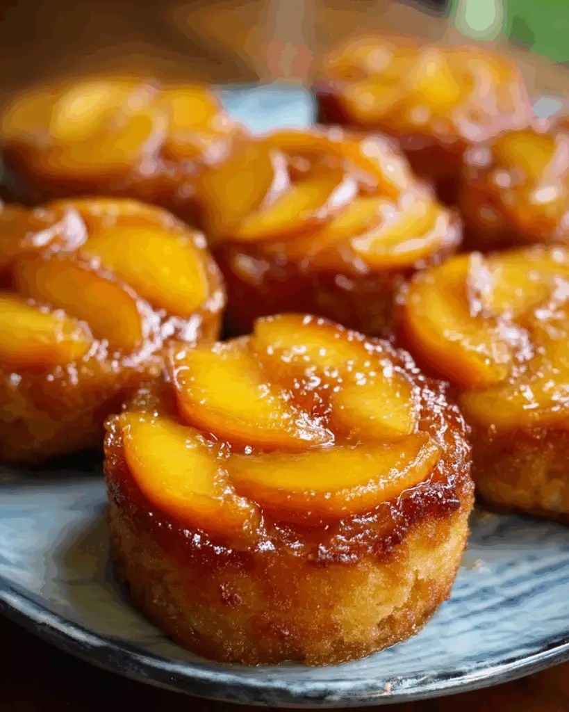 Peach Upside-Down Mini Cakes