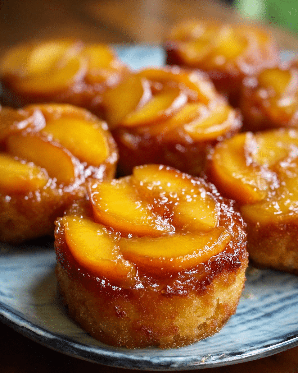 Peach Upside-Down Mini Cakes