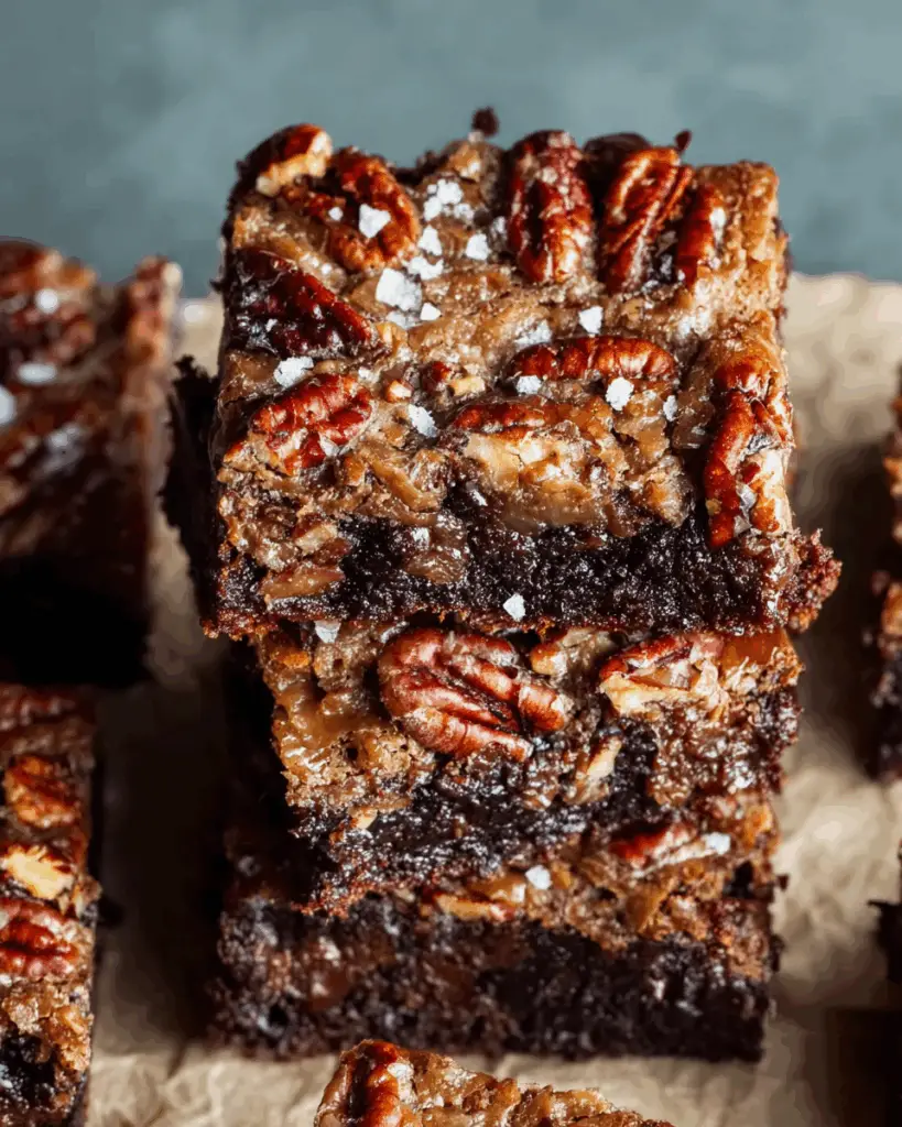 Salted Pecan Pie Brownies