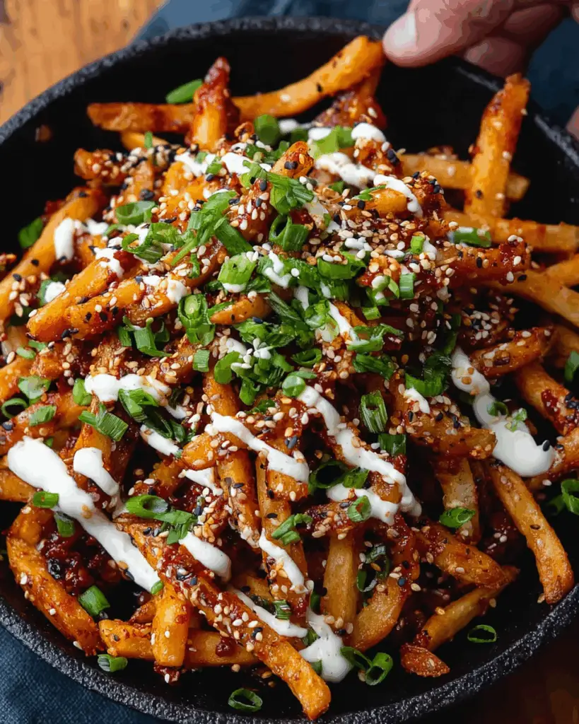 Spicy Garlic and Sesame Fries