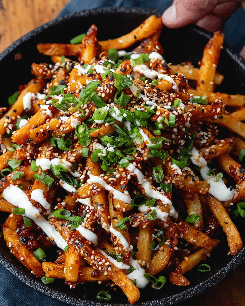 Spicy Garlic and Sesame Fries