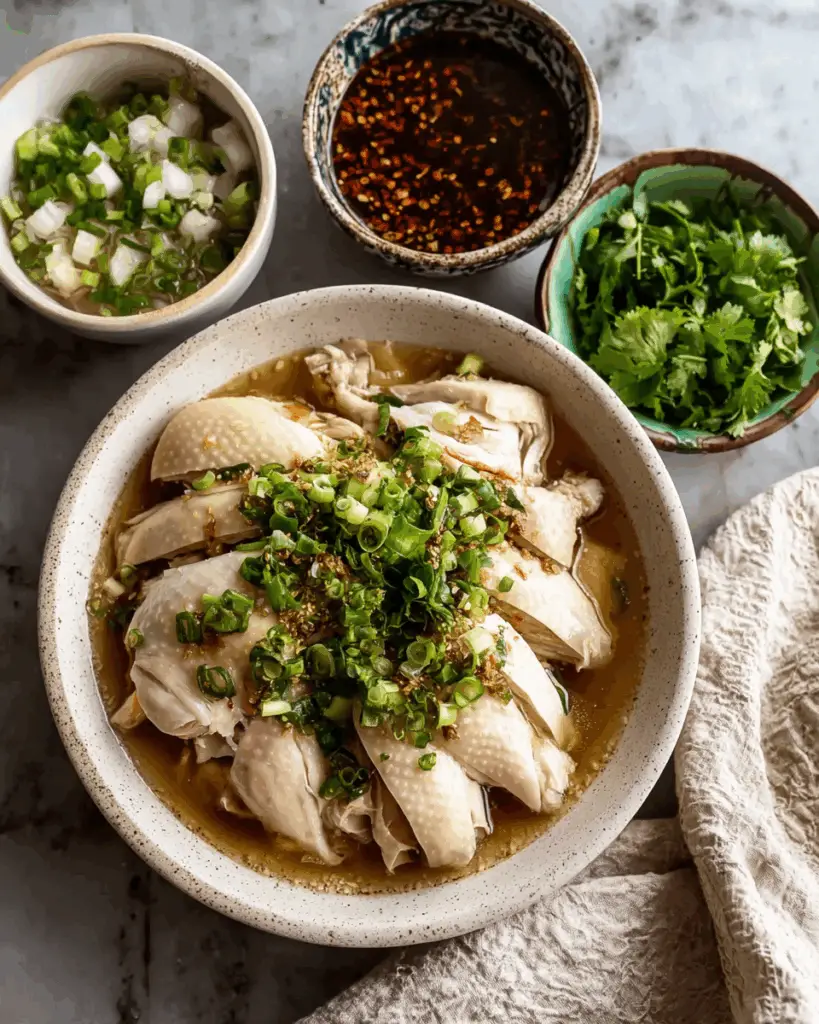 Chinese Ginger Scallion Poached Chicken