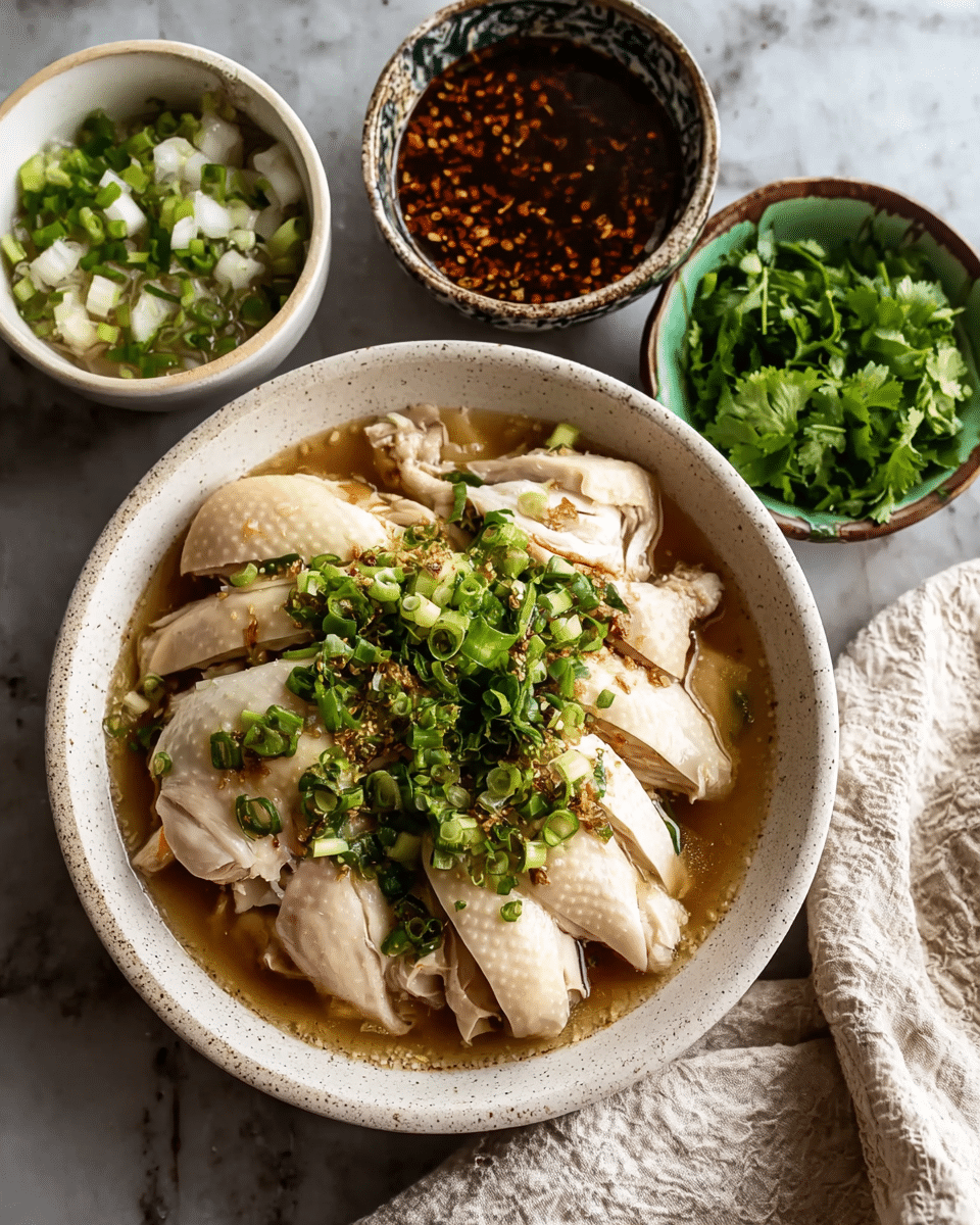 Chinese Ginger Scallion Poached Chicken