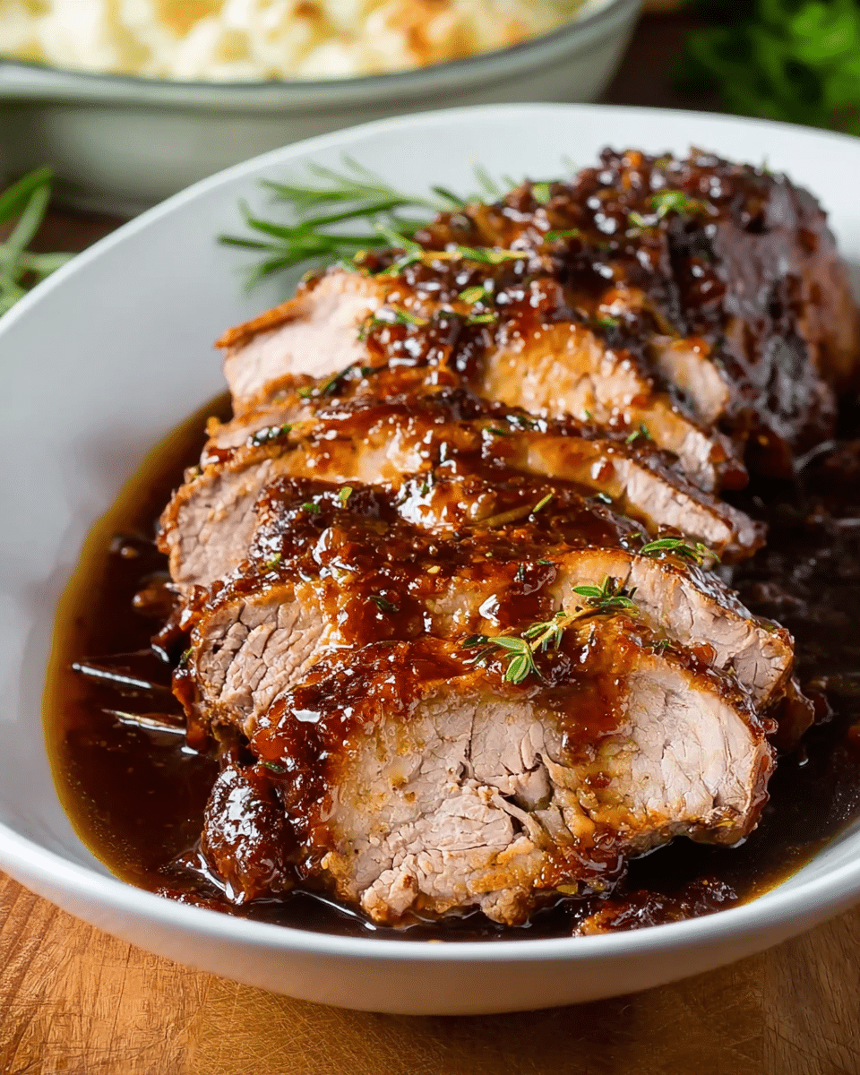 Slow Cooker Parmesan and Honey Pork Tenderloin