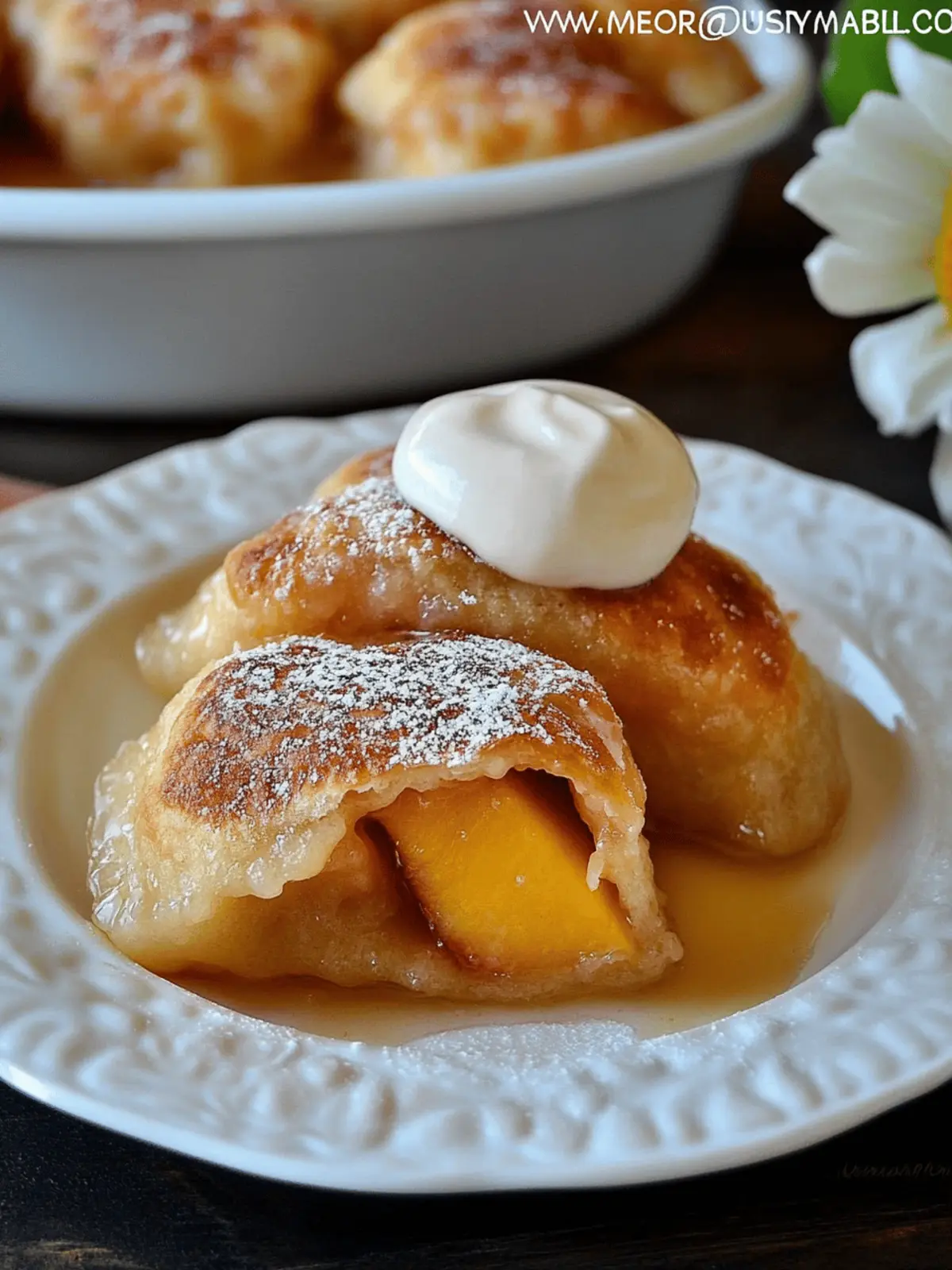 Quick & Easy Peach Dumplings