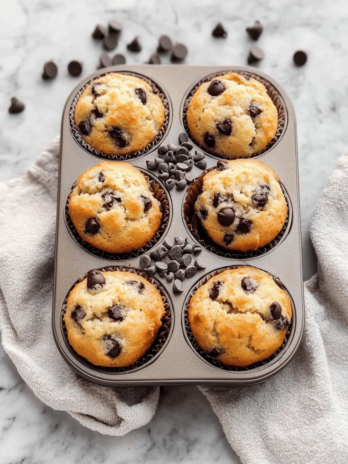 Fluffy Chocolate Chip Muffins to Brighten Your Morning 4 Fluffy Chocolate Chip Muffins