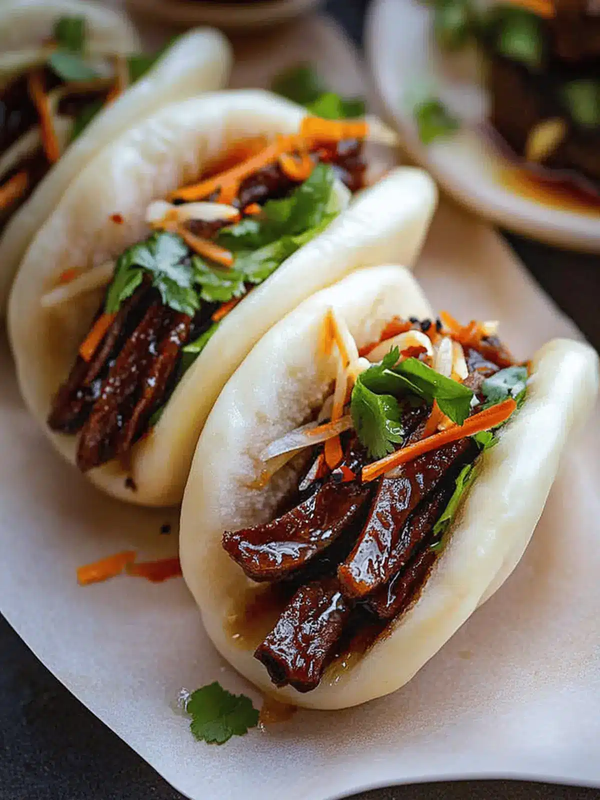 Sticky, Spicy Soy & Ginger Boneless Short Rib Bao Buns Delight