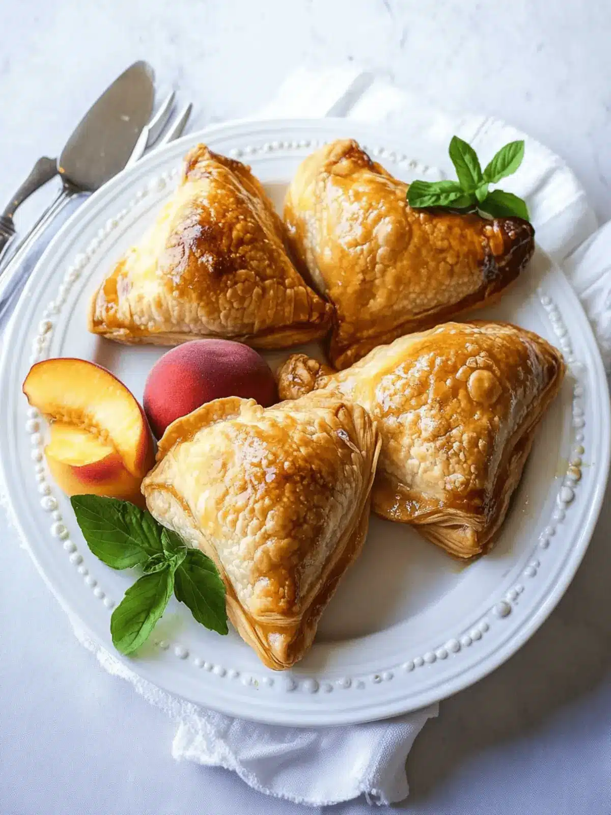 Flaky Peach Dumplings