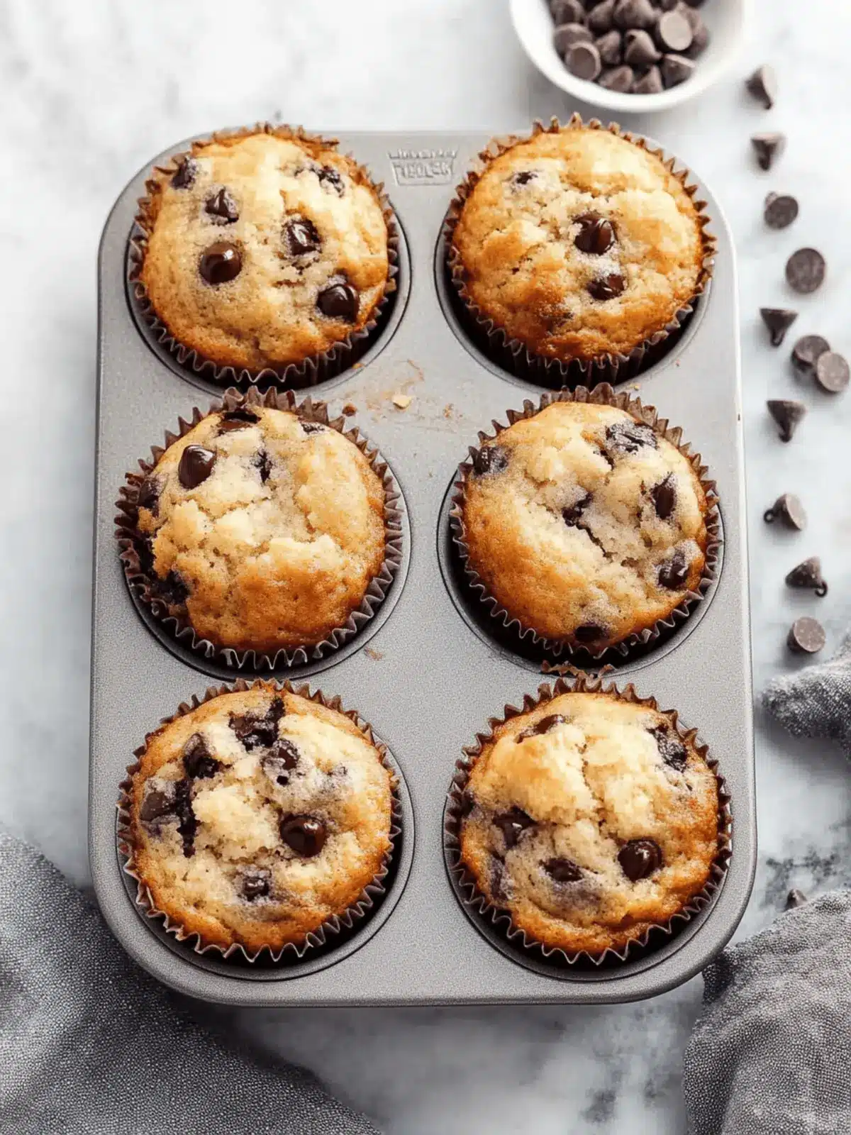 Fluffy Chocolate Chip Muffins to Brighten Your Morning 5 Fluffy Chocolate Chip Muffins