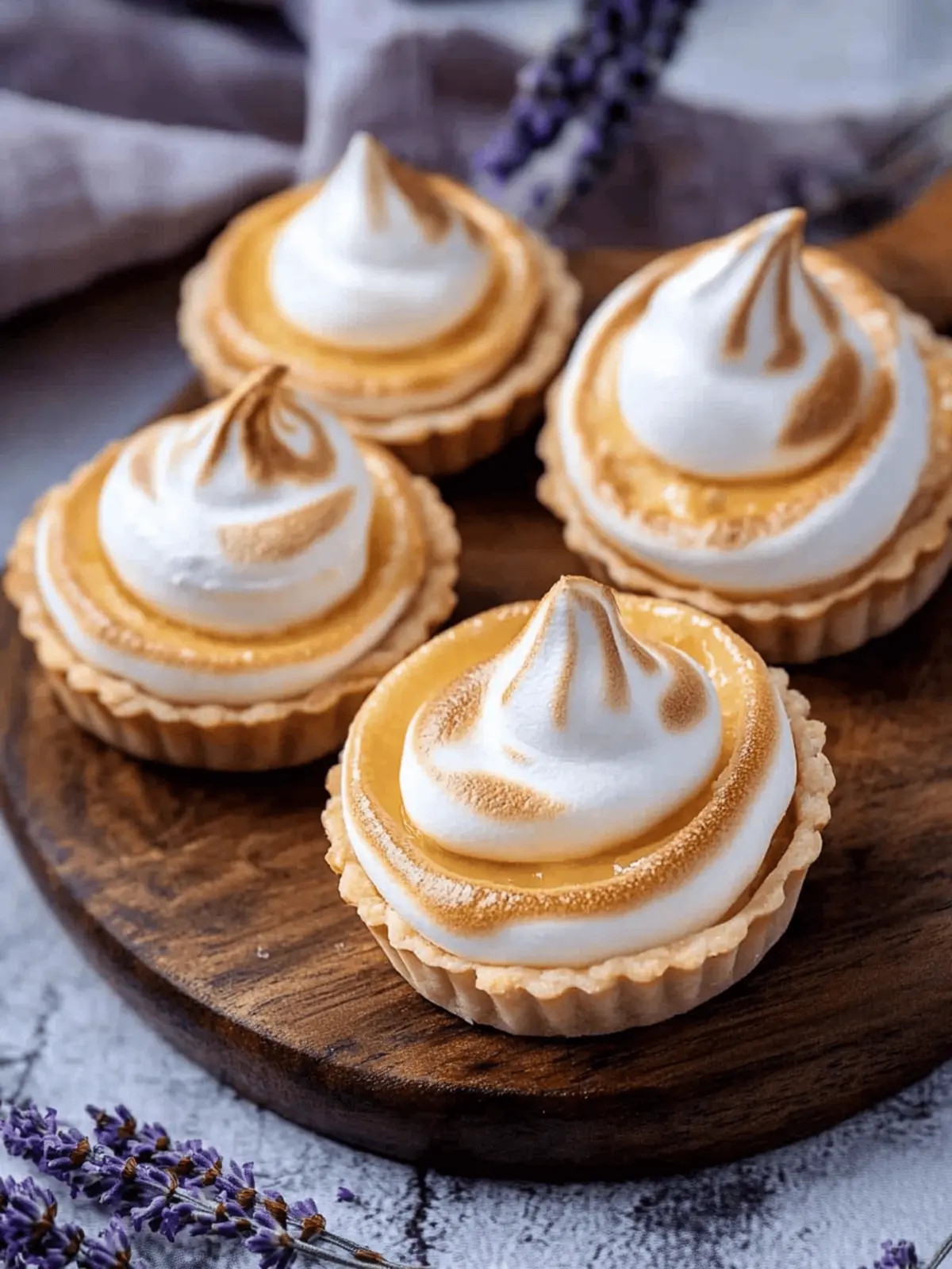 Lavender Lemon Meringue Tarts