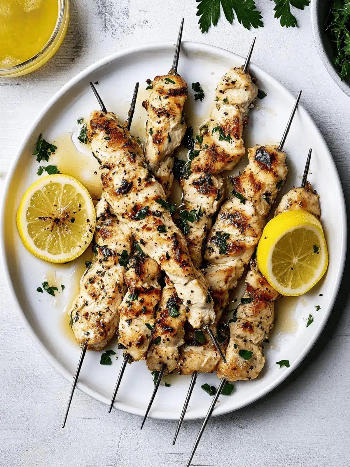 Chicken Spiedini With Lemon Butter Sauce