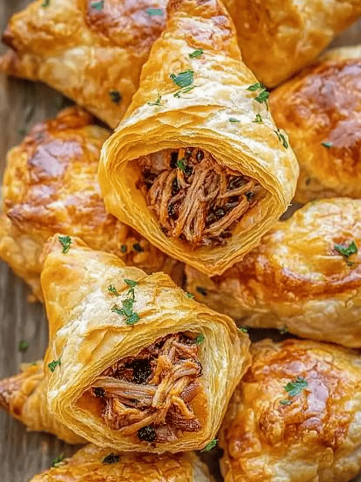 Pulled Pork Pastry Puffs