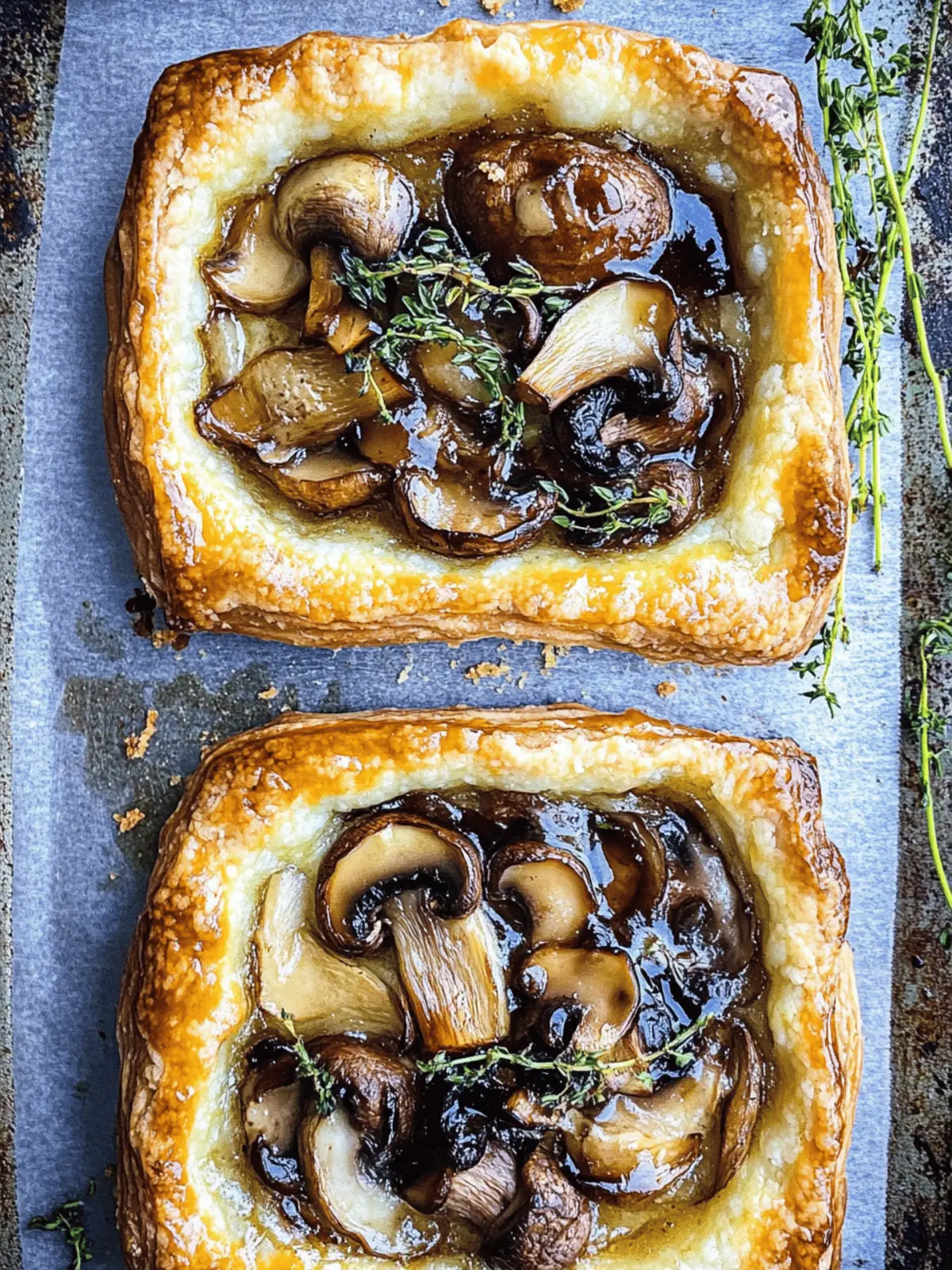 Balsamic Glazed Mushroom Tart