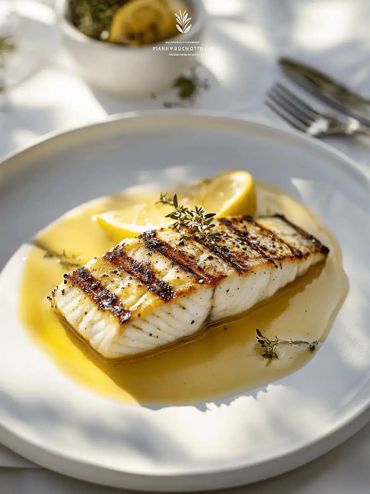 Grilled Barramundi with Lemon Myrtle Butter Sauce