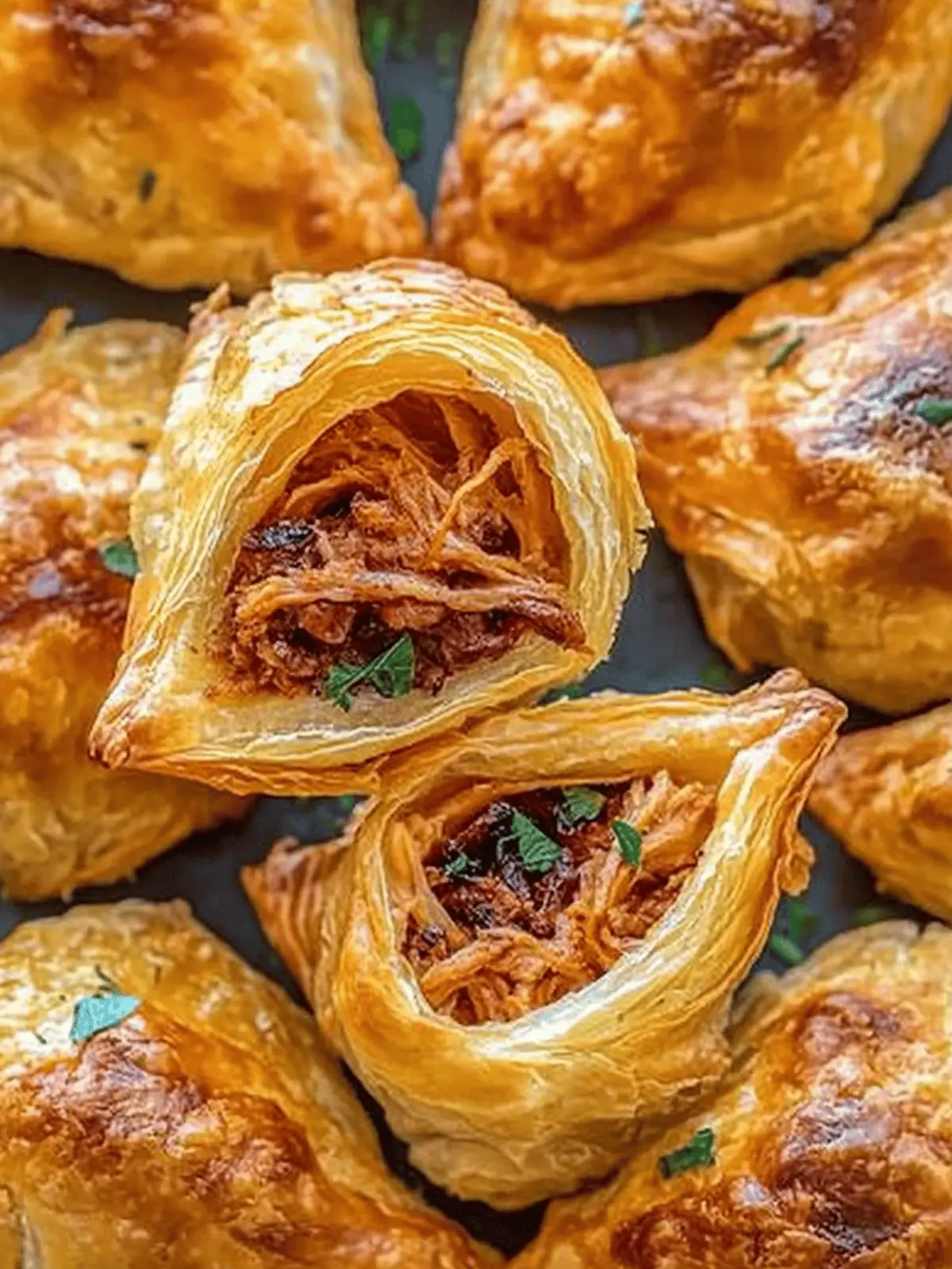 Pulled Pork Pastry Puffs