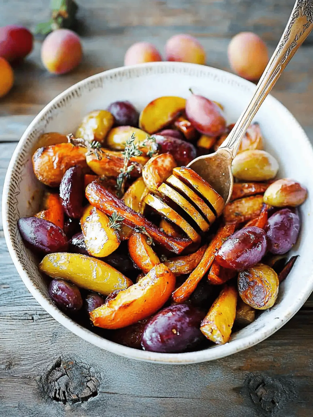 Roasted Veggies with Grapes and Honey