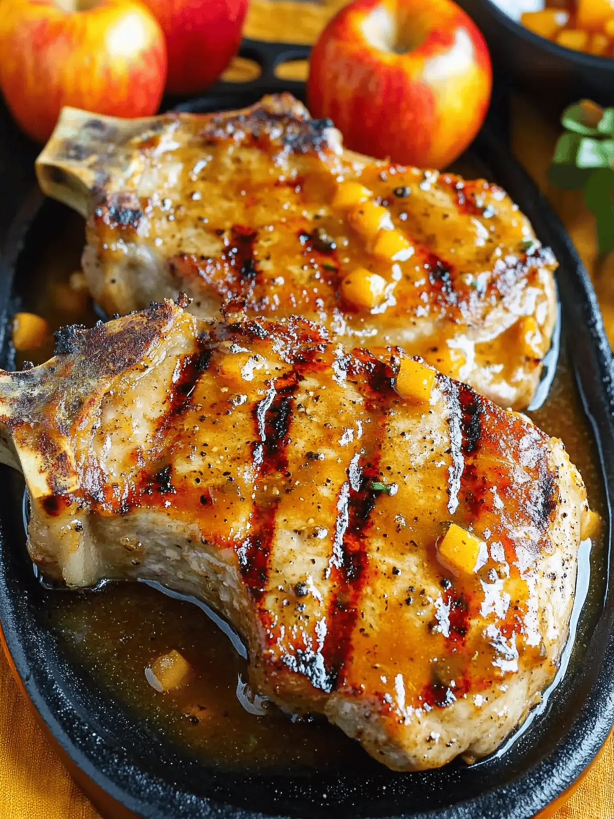 Maple Dijon Apple Cider Grilled Pork Chops