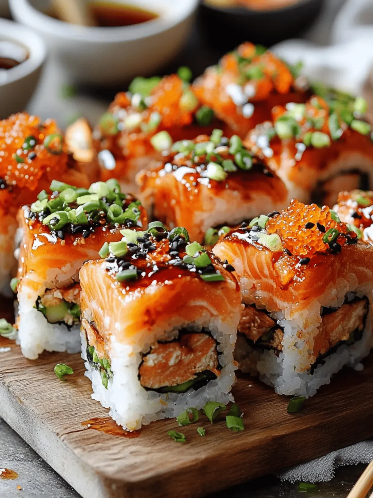 Easy Spicy Salmon Sushi Bake