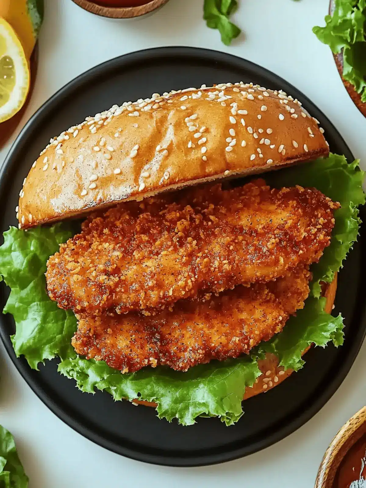 Crispy Lemon Pepper Chicken Sandwich