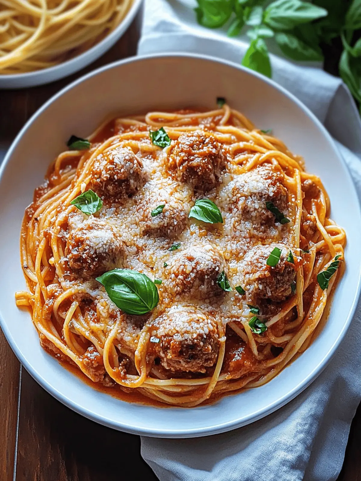 Baked Spaghetti and Meatballs