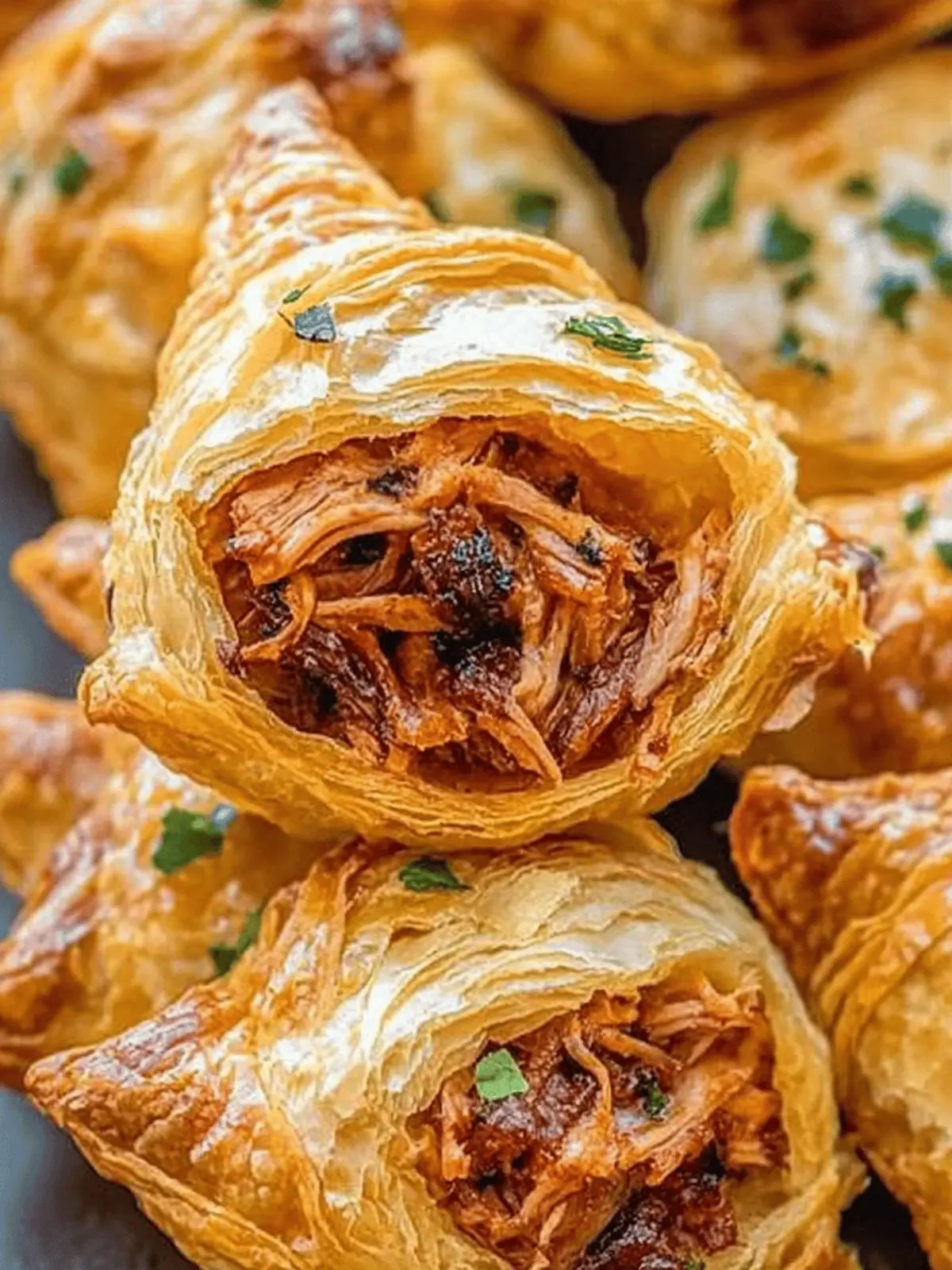 Pulled Pork Pastry Puffs