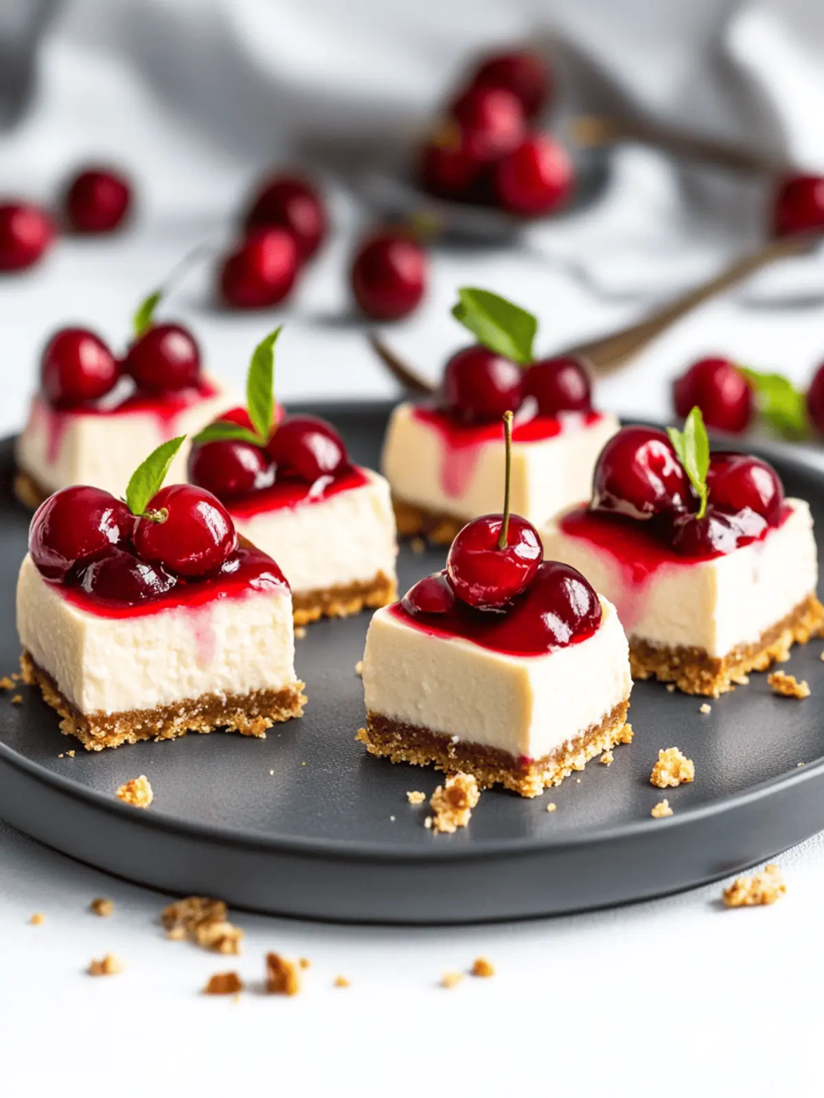 Cherry Cheesecake Bites