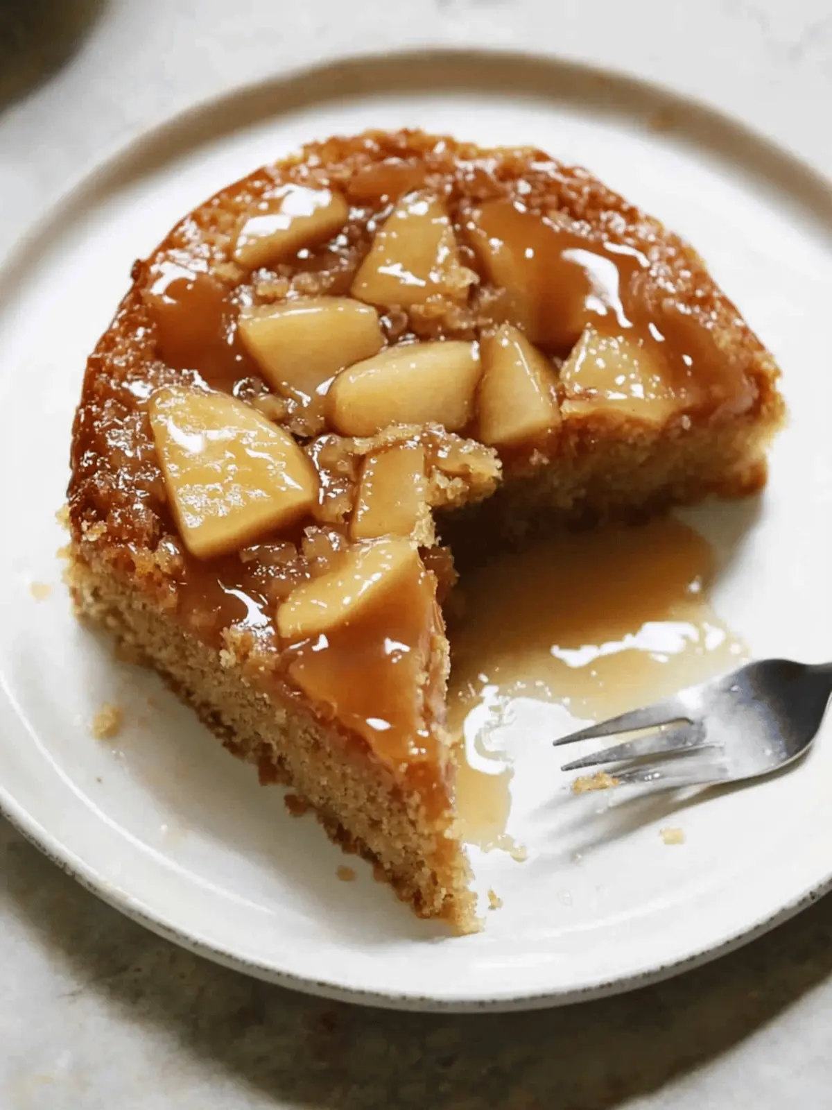 Caramel Apple Upside Down Honey Cake