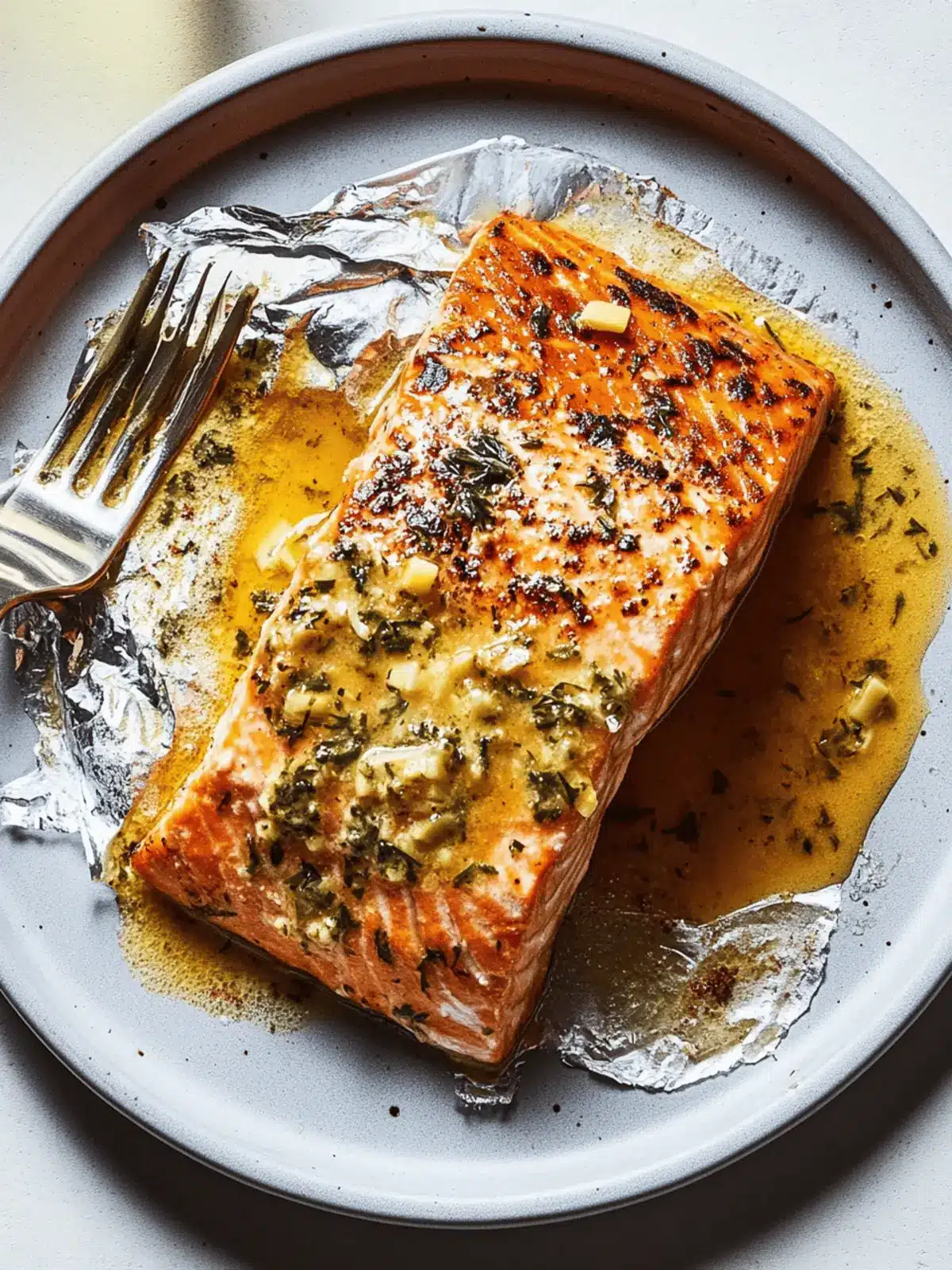 Grilled Salmon in Foil With Lemon-Garlic-Herb Butter