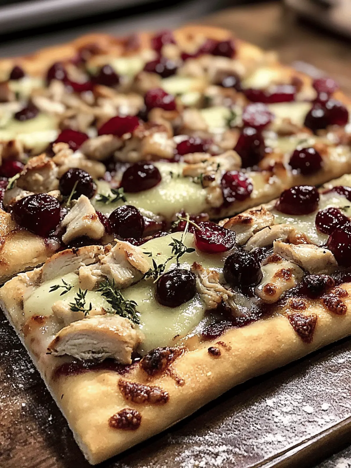 Cranberry Chicken & Brie Pizza