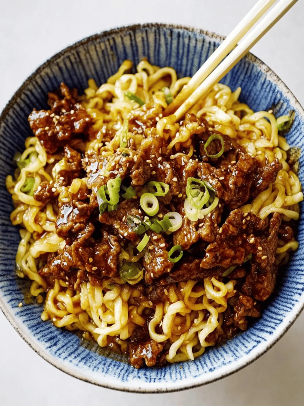 Honey Soy Crispy Beef and Noodles