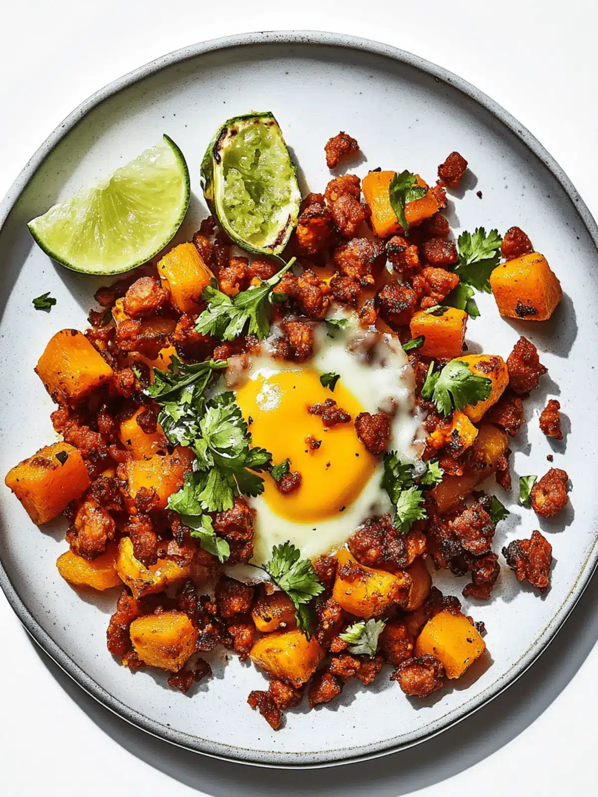 Butternut Squash and Chorizo Hash