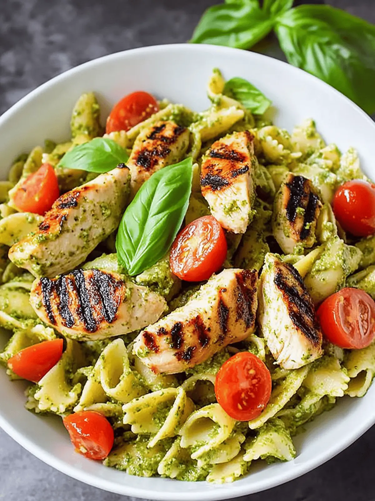 Pesto Pasta with Grilled Chicken