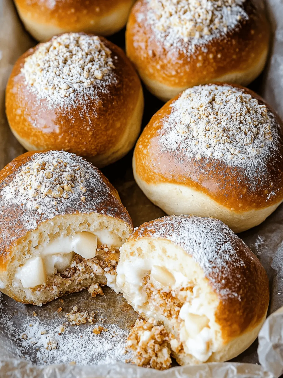 Apple Cheesecake Brioche Buns
