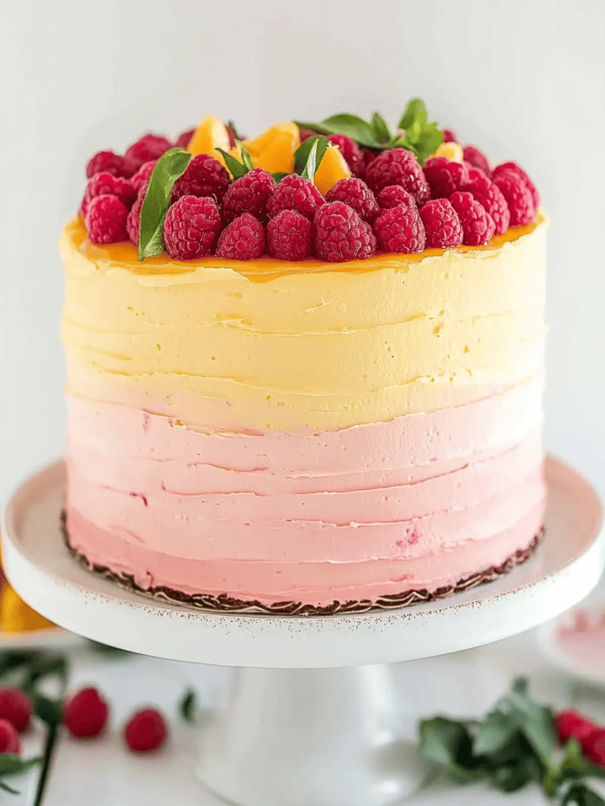 Raspberry Mango Cake