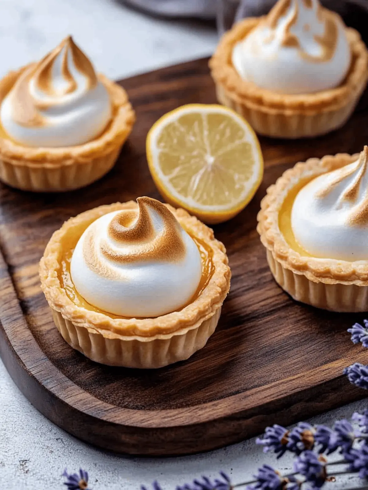 Lavender Lemon Meringue Tarts
