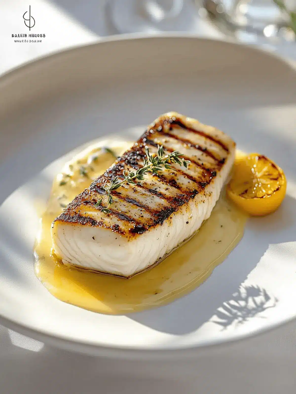 Grilled Barramundi with Lemon Myrtle Butter Sauce