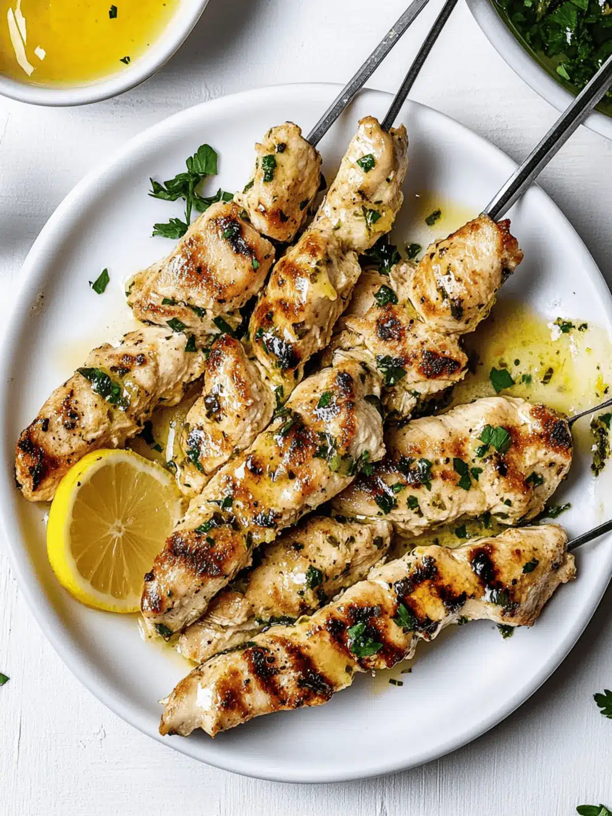 Chicken Spiedini With Lemon Butter Sauce