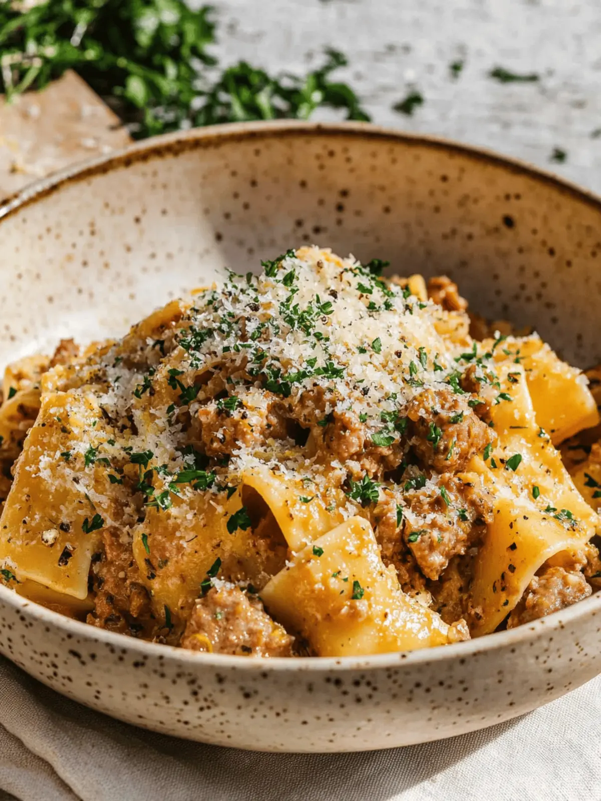 Saucy Sausage and Lemon Pasta (Sausage al Lemone)