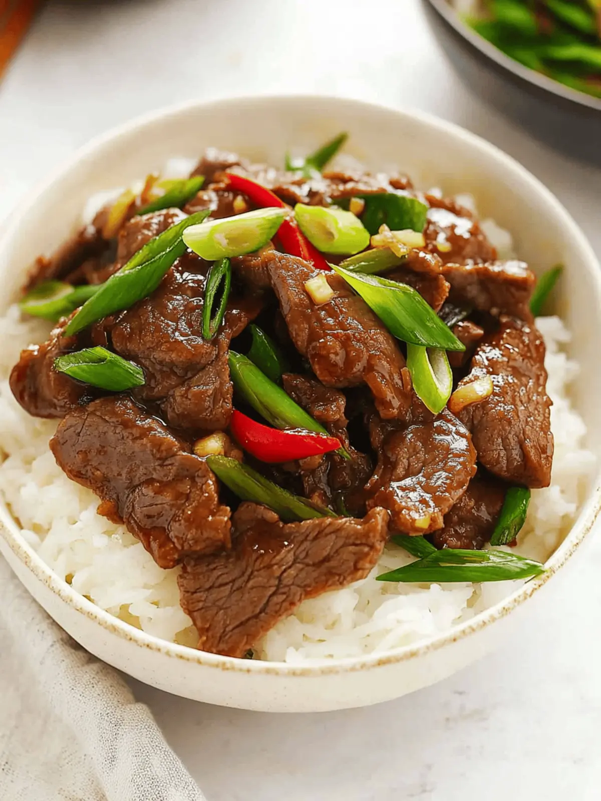 Mongolian Beef Stir Fry