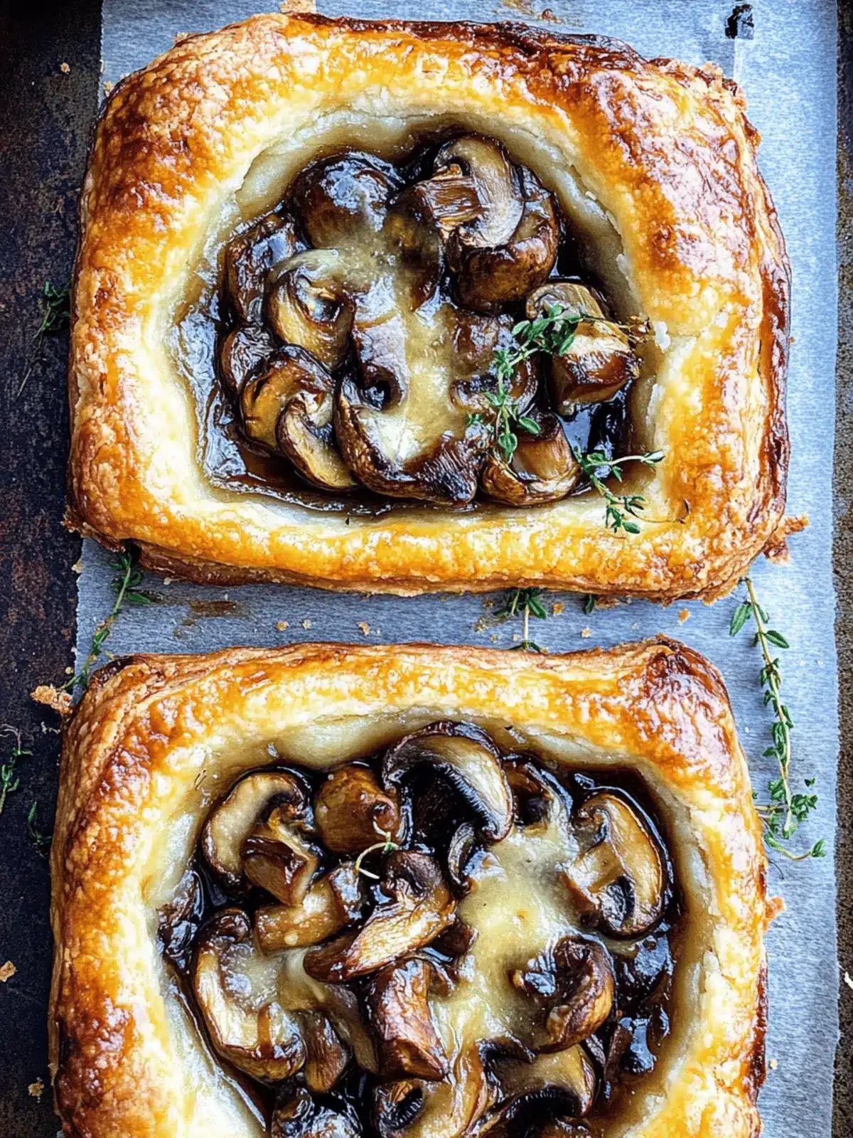 Balsamic Glazed Mushroom Tart