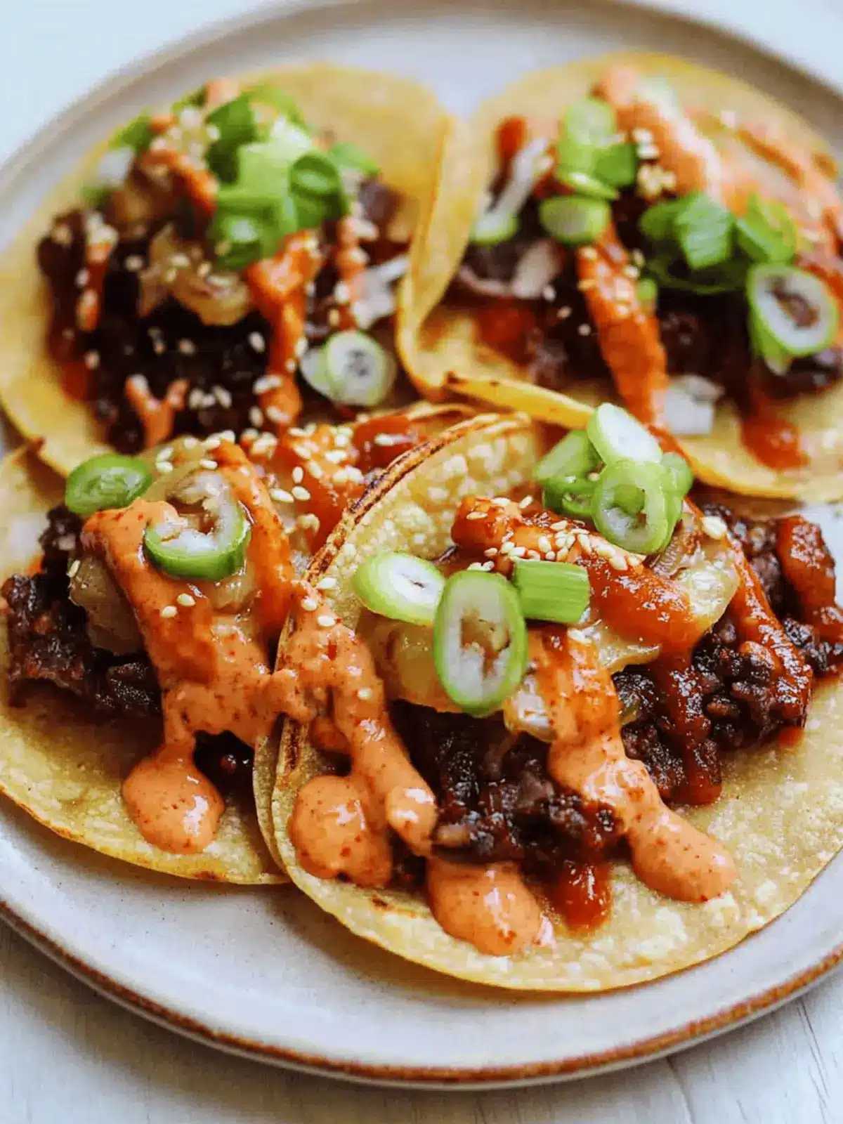 Bulgogi Beef Smashburger Tacos