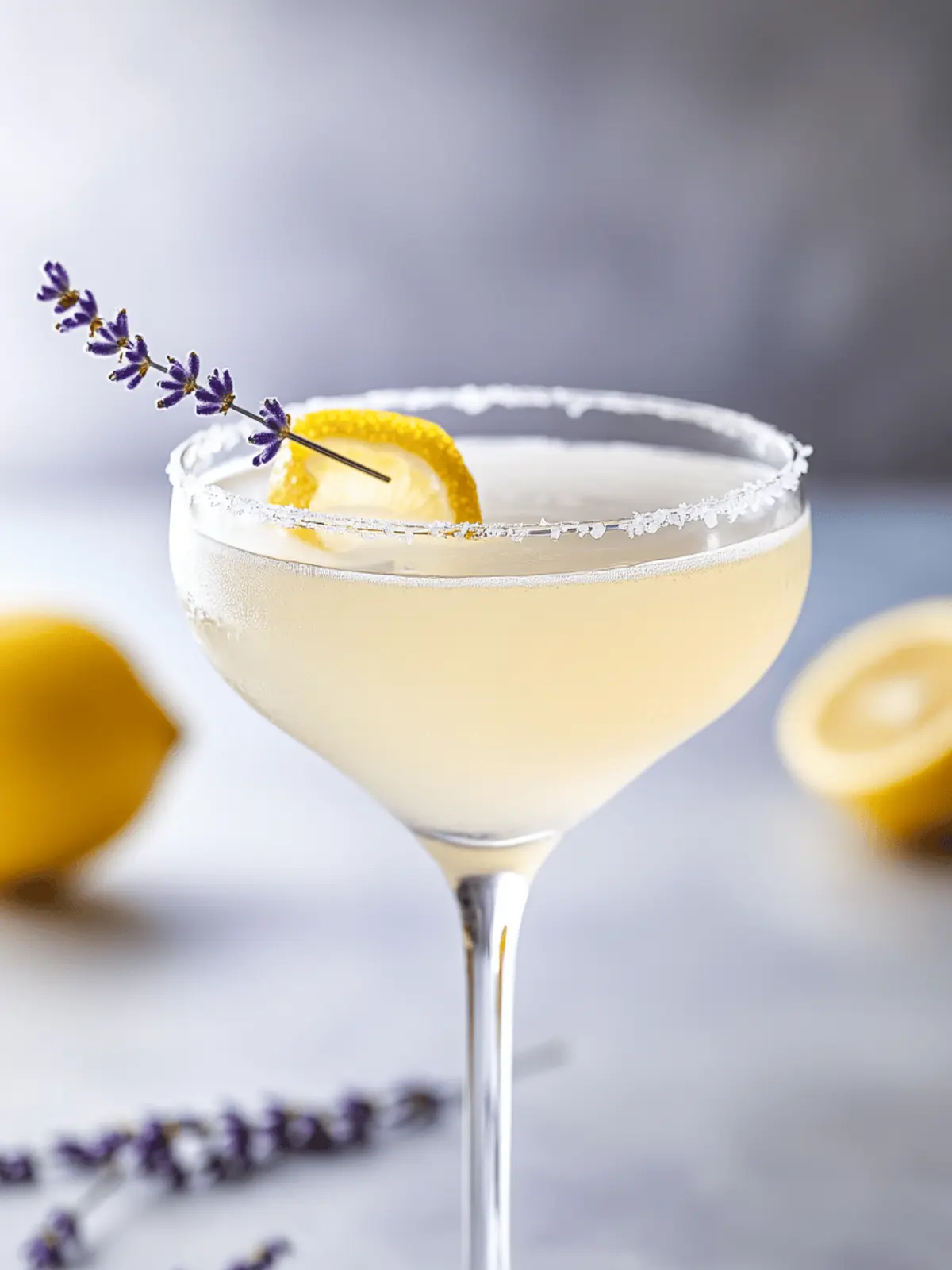 Classic Lavender Lemon Drop Martini